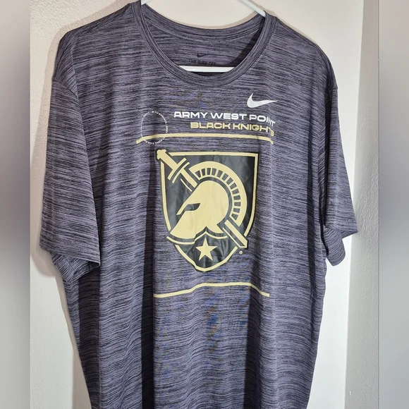 Men’s Army West Point Black Knights Nike Dri-fit Shirt Sz XL Marled Charcoal - Picture 8 of 10